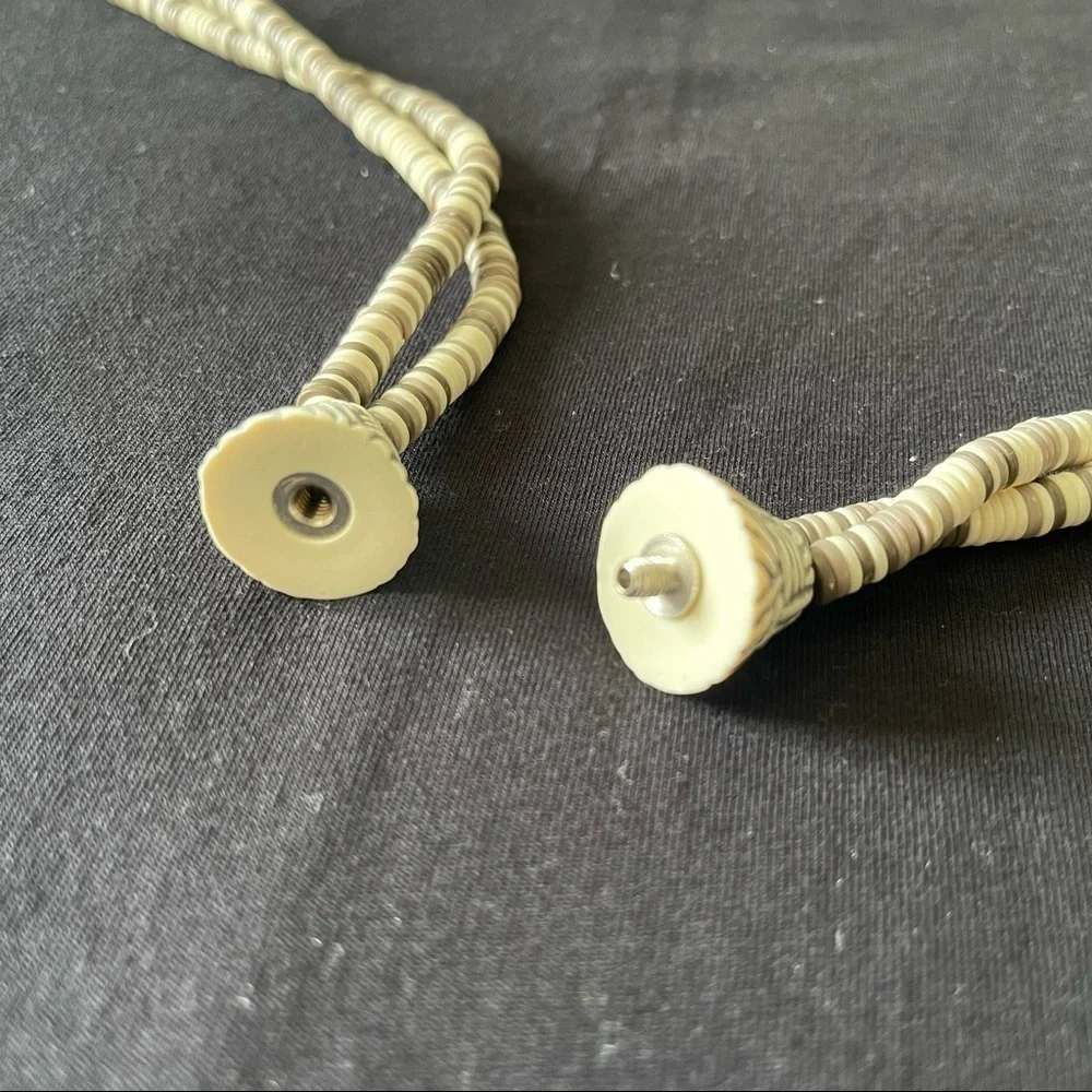 Vintage Long Beaded Necklace Beach Costal Ivory Taupe Size Large - Picture 4 of 6